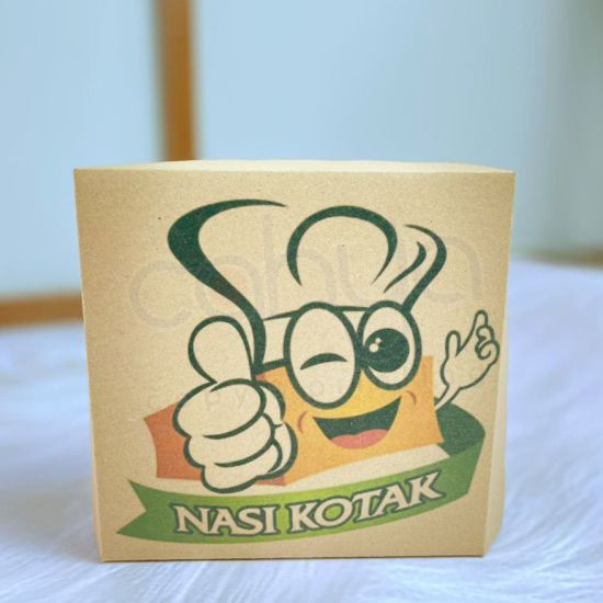 Paper Bag Coklat Tanpa Handle + Print Uk. Kecil( 17,5cm x 13cm x 7,5cm)