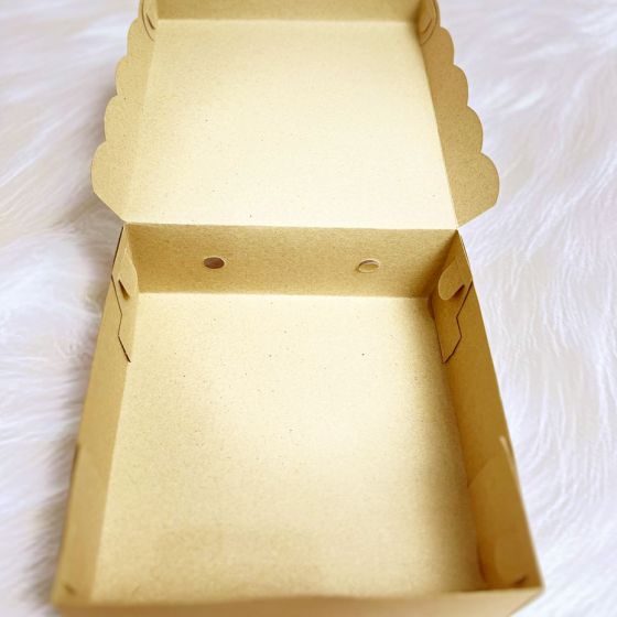 Packaging Box Nasi/Makanan Craft + Print ( 20cm x 20cm x 7cm )